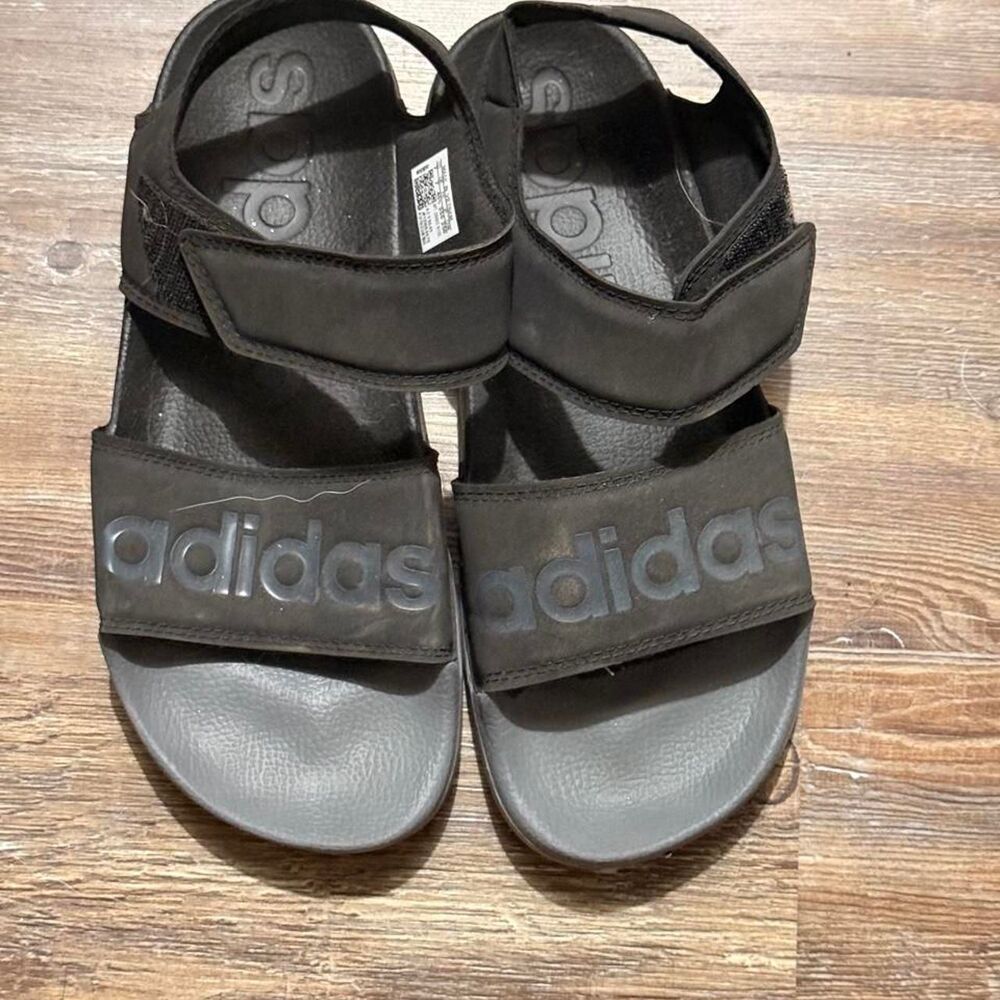 Adidas Women's Black and Brown Sandals